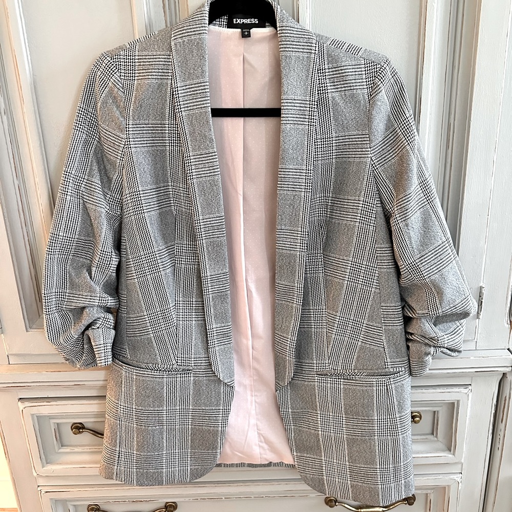 Express, size, small, houndstooth, blazer
